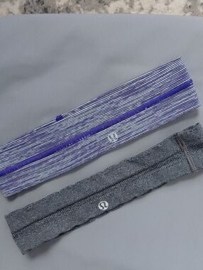 lululemon athletica Purple Stripe and Gray Women’s Athletic Headbands